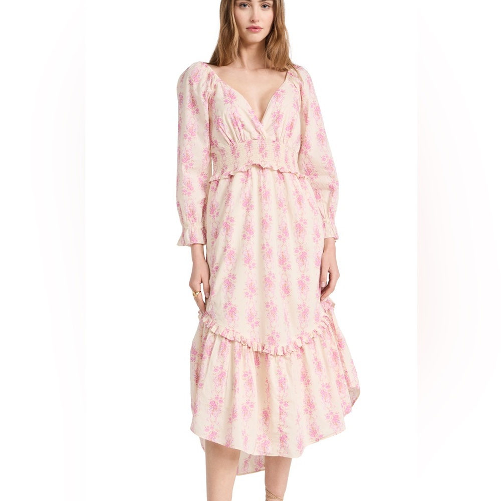 LoveShackFancy -Firefly floral pink/cream/lavender -NWT - Picture 2 of 10